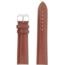 Watch Band Mens Long Genuine Leather Brown LEA1685