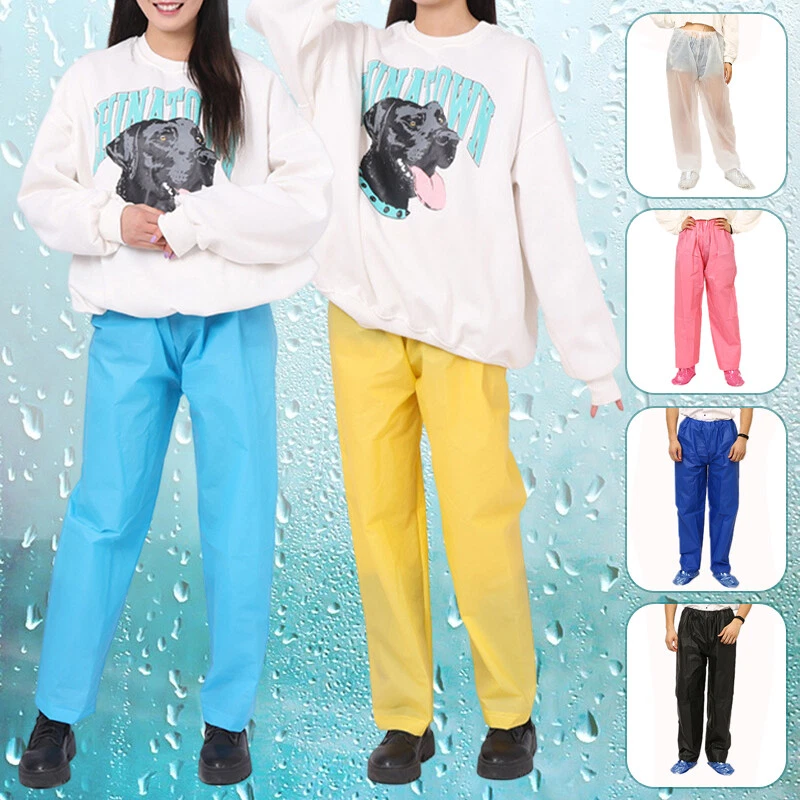 1 5PCS Women Men Unisex Rain Pants Waterproof Work Wear Fishing