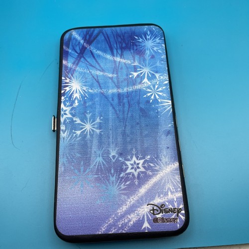 "Cartera para mujer Disney Frozen Elsa billetera con bisagras estuche rígido con hebilla 7x4""" - Imagen 2 de 6