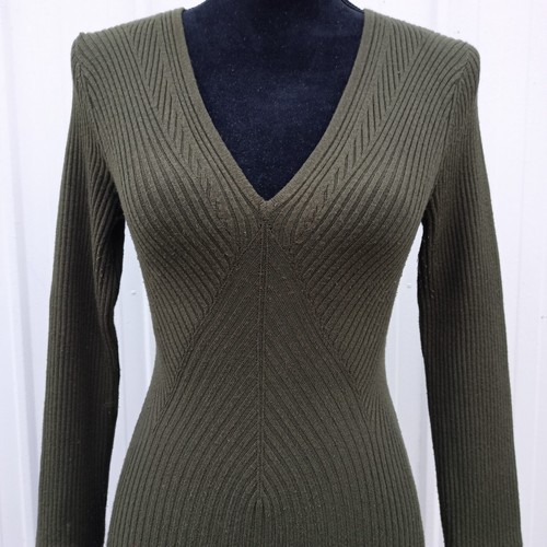 Sass Bide Run The Night Women Dress Green Knit Bodycon Midi Size 6 Size 8 - Picture 3 of 16