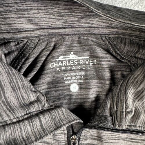 Charles River Shirt Womens XS Gray Long Sleeve 1/4 Zip USAA Employee Uniform - Picture 7 of 11