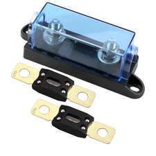 1 Way MEGA/AMG Fuse Holder 200A, Bolt down Fuse M8 5/16" 2 Pack 200A Fuse 1 Wa