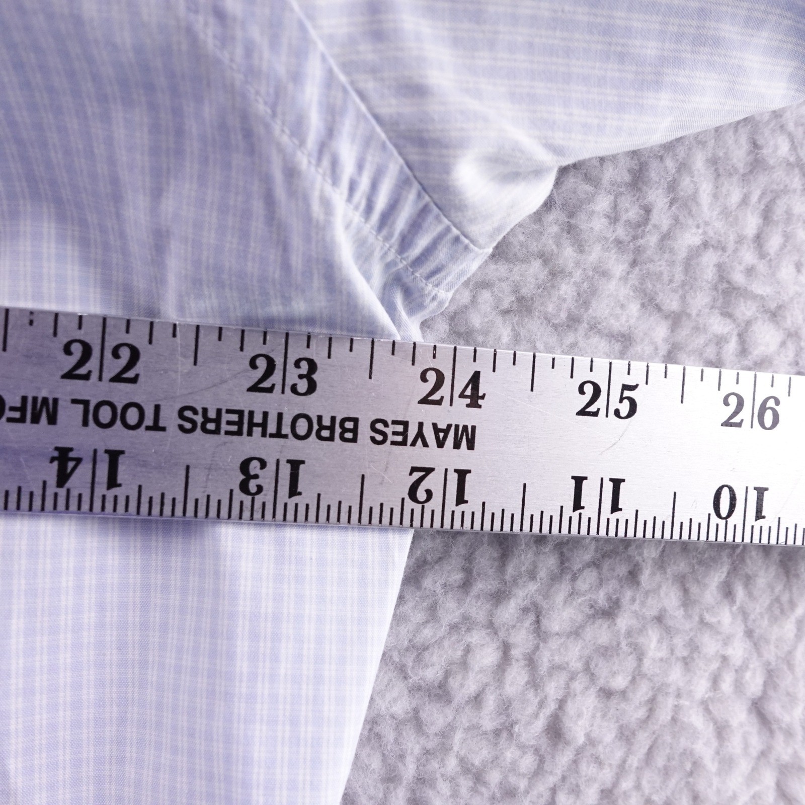 BOSS Hugo Boss Regular Fit Dress Shirt Men 17 34/35 Light Blue Gingham Formal thumbnail 6