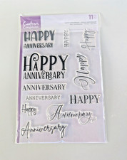 Crafters Companion HAPPY ANNIVERSARY Photopolymer Mix  Match Stamp Set 11 PCS