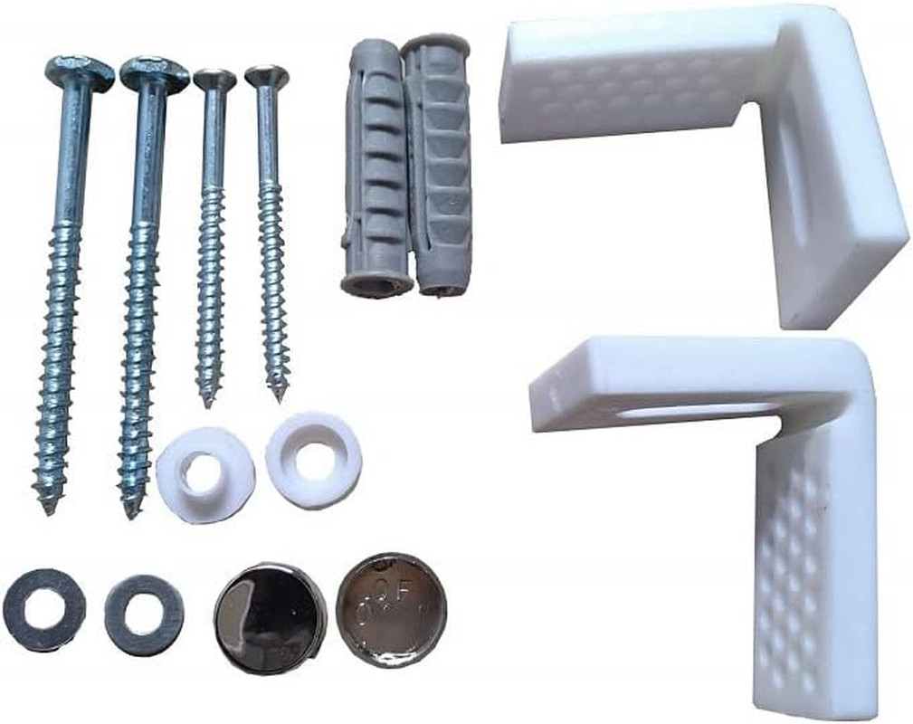 Veebath Essentials Angled Floor WC Toilet Pan/Bidet Fixing Bolts, Repair Bracket