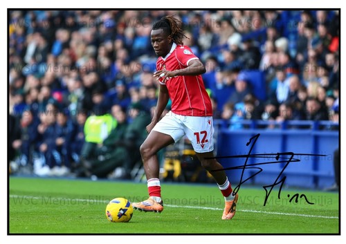 11655. Issa Kabore Signed Pictures (A4 Prints) Man City Wrexham Luton Bremen etc