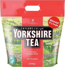 Yorkshire Tea, Total 600 Tea Bags, (Pack of 1.875 kg) 0.05 per strip