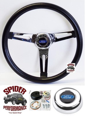 1958-early 1963 Ford steering wheel 13 1/2'' MUSCLE CAR CHROME