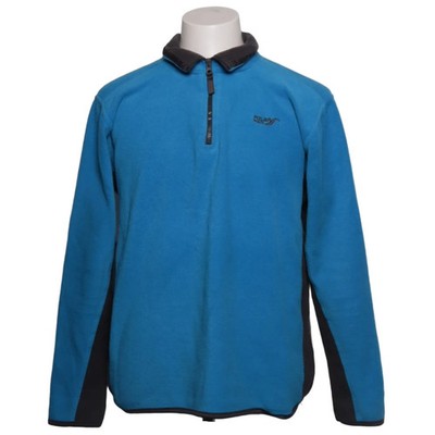 Identic, Fleecepullover, Größe: 52/54, Basic, Blau/Grau, Polyester #4jV