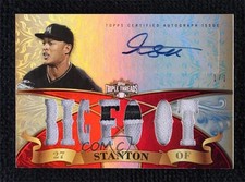 2013 Topps Triple Threads Relics Ruby 1/1 Giancarlo Stanton #TTAR-GST2 Auto v9t