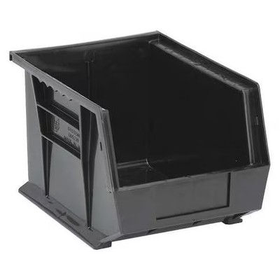 Quantum Storage Systems Qus239bk Black Hang And Stack Bin, 10-3/4''L X 8-1/4''W X