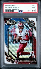 2024 Panini Select - Jayden Daniels Club Lecel #217 Tri-Color Prizm /149 PSA 9