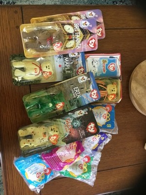 Ty Beanie Babies lot Glory, Spangle, Britannia, Maple, Erin the Bear plus 7