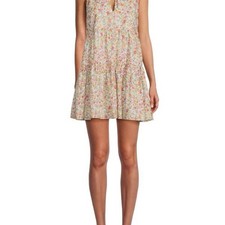 BB Dakota By Steve Madden Frills and Florals Tiered Cotton Dress. Sz S