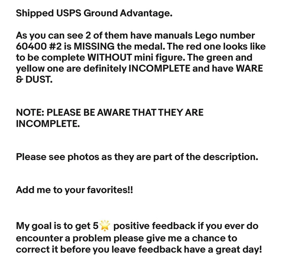 Lote de 5 Lego Speed Champions y Lego City Cars INCOMPLETOS COMO SE MUESTRA con 2 minifiguras Foto 2 de 4