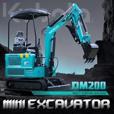 Free Shipping 1.8T Mini Excavator with Hydraulic Thumb, Kubota Diesel Engine EPA