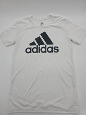 Adidas T-Shirt Youth Boy Large 14-16 Graphic White Tee.. 41139