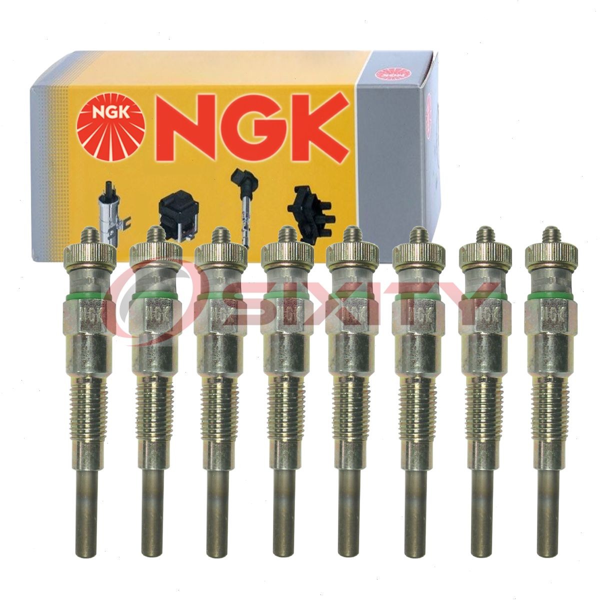 8 pc NGK 2649 YE01 Glow Diesel Glow Plugs for 16851-6551-2 Ignition Cylinder rl