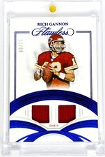 2025 Panini Flawless #GUM-RGN Rich Gannon 8/15 Game Used Memorabilia Sapphire