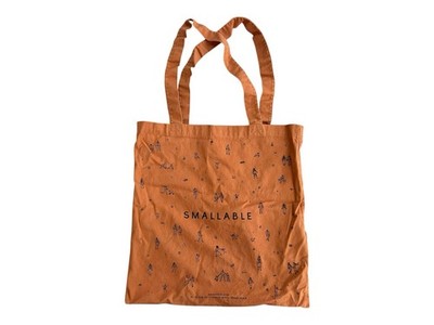 Smallable Limited Edition Orange Tote Bag From Paris 16x15 Organic Cotton