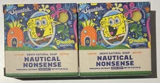 (2 PACK) Dr. Squatch Men's Natural Soap - Spongebob Nautical Nonsense, 5 oz