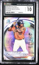 2020 Bowman Draft Marco Luciano #GOG-ML Refractor Glimpses of Greatness CGC 10