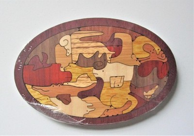 Impossible Puzzle Tiere Holzpuzzle Logikpuzzle 29 Teile Holz Logik Spiel