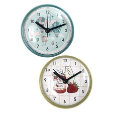 Kitchen Toilet Small Table Clock Waterproof Mini  Wall Clock for Desk Bathroom
