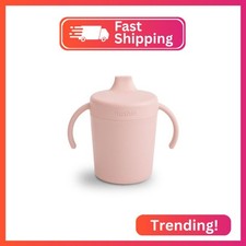 mushie Trainer Sippy Cup  Made in Denmark  Leak Resistant Twist-Off Lid  Hand