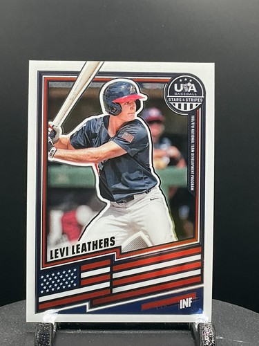 2026 Panini Stars & Stripes Prizm USA Baseball #79 Levi Leathers | Bas