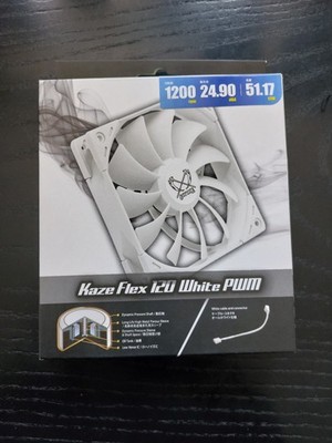 Lüfter / Fan Scythe Kaze Flex 120 White PWM   120mm   PWM   OVP / Top Zustand