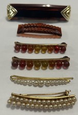Lot of 6 Vintage Hair Barrettes