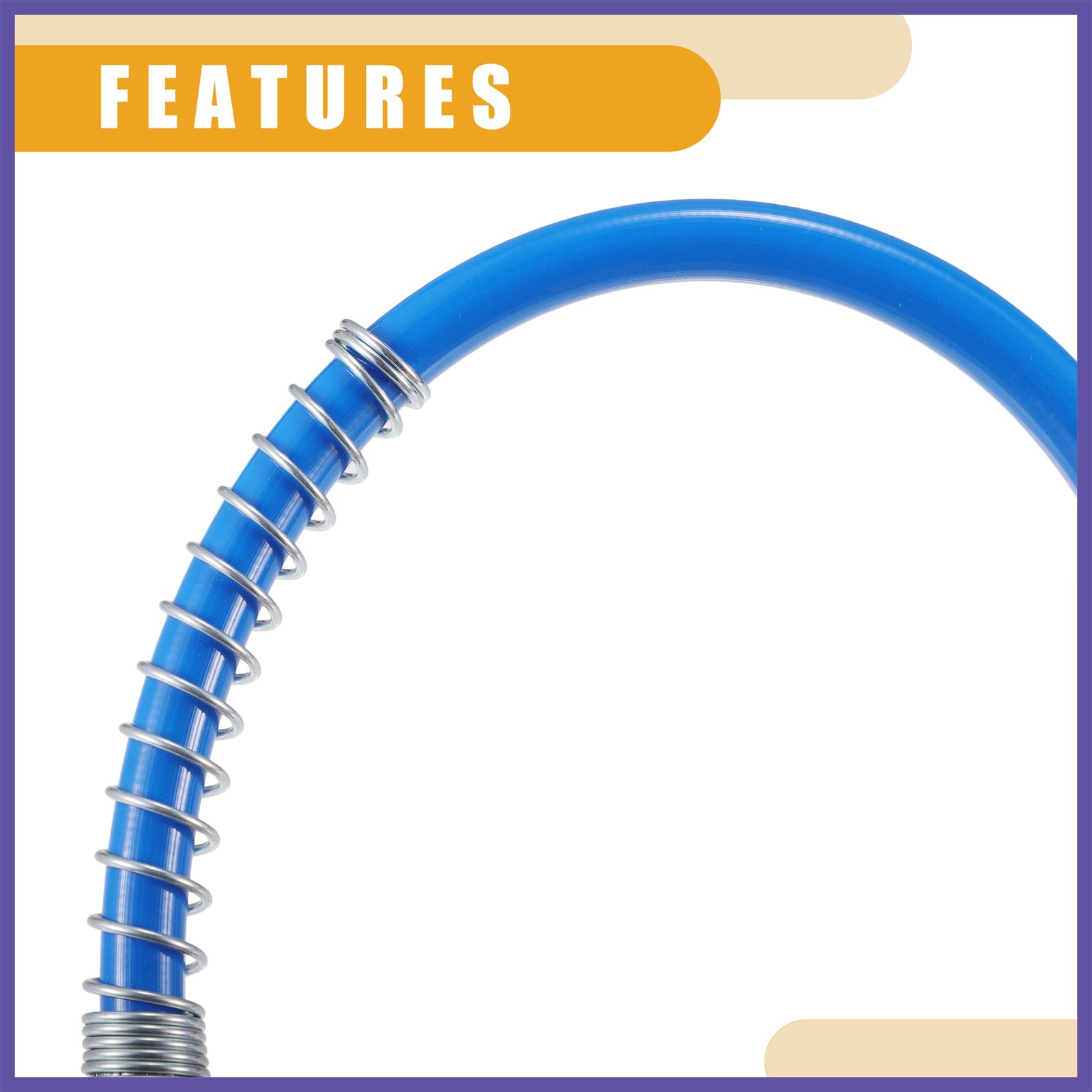 2 Pcs 24" Universal 1/8" NPT Trailer Grease Gun Flex Hose Extension Metal Blue