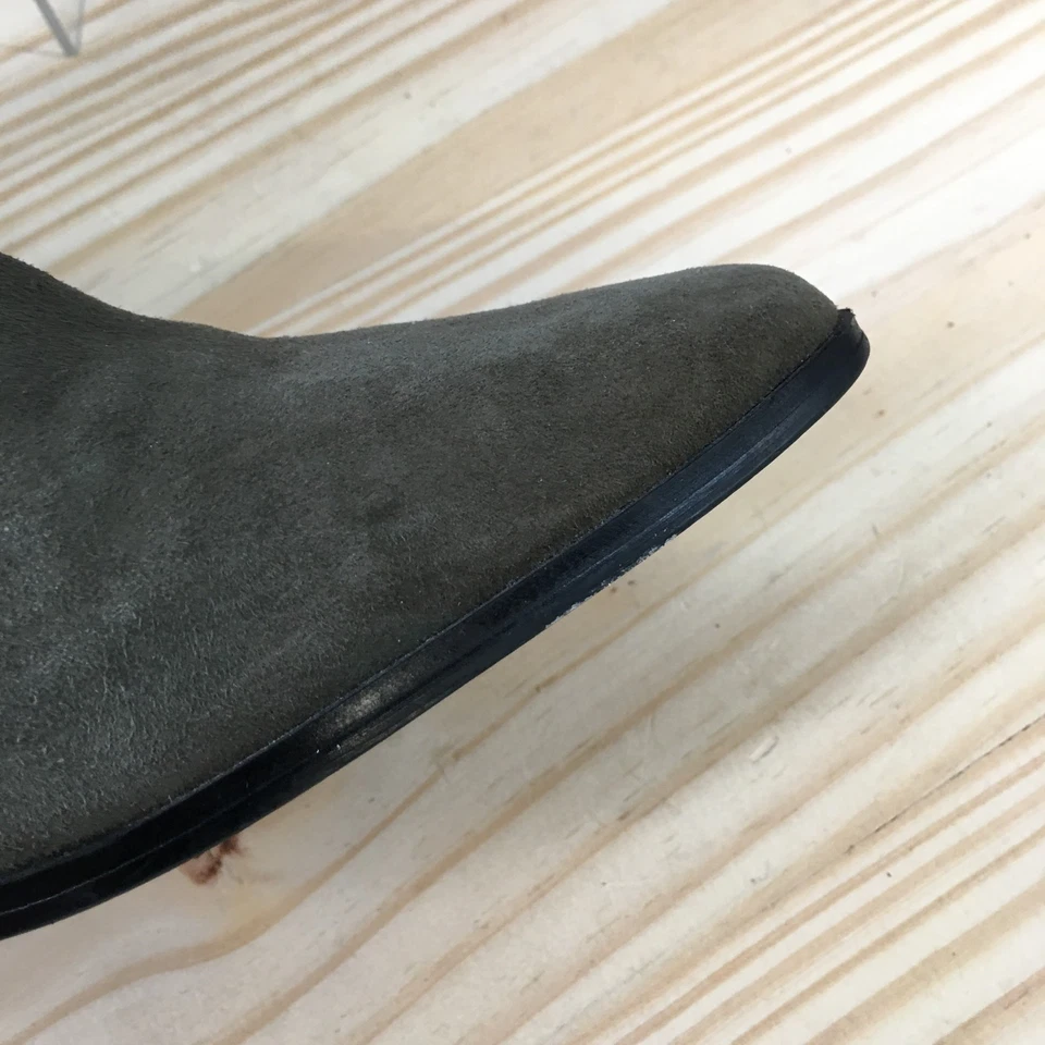 Aldo Boots Womens 10 Bootie Gray Suede Pointed Toe Casual Block Heels Ankle Top - Image 3 of 4