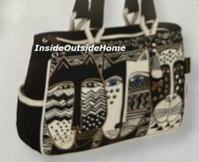 Laurel Burch Wild Cat Medium Tote Outer Pockets  Inside Zip Nw RETIRED Only ONE