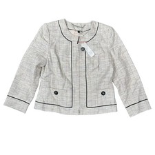 White House Black Market Textured Shimmer Tweed Jacket Women's Size 4