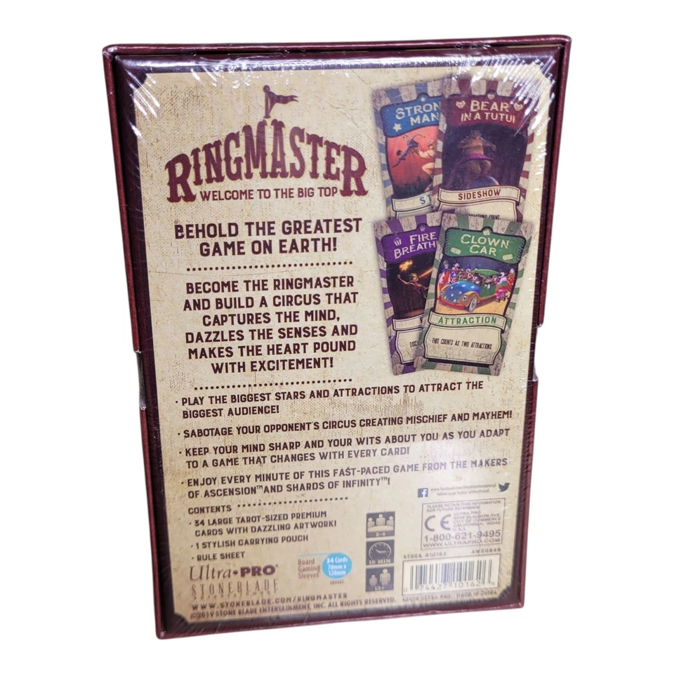 Ringmaster Welcome to the Big Top Card Game Ultra Pro Stoneblade NEW Sealed - Image 2 of 3