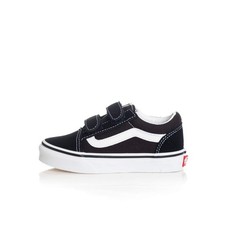 Vans Juniors Old Skool V Sneakers With Fastner Black/True White Authentic