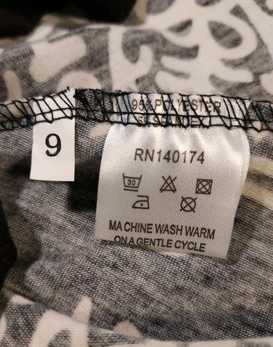 Reborn Puff Sleeve Black Jersey Dress Size XL NWT - Picture 12 of 13