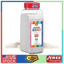 Hygloss Colored Craft Sand 3 lb Bottle White Fine Sensory Play Art for Kids