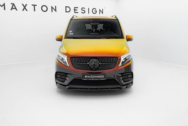 Maxton Design Frontlippe V.6 Passend FüR Mercedes V-Klasse Amg-Line W447 FL Schw-image