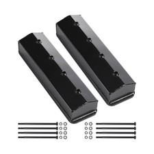Center Bolt Valve Covers Black Aluminum For Chevy 350 305 Vortec Sbc Engine Pair