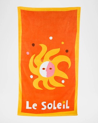 RARE NWT 100% Authentic Jonathan Adler Playa Le Soleil Beach Towel, 40'' x 70''