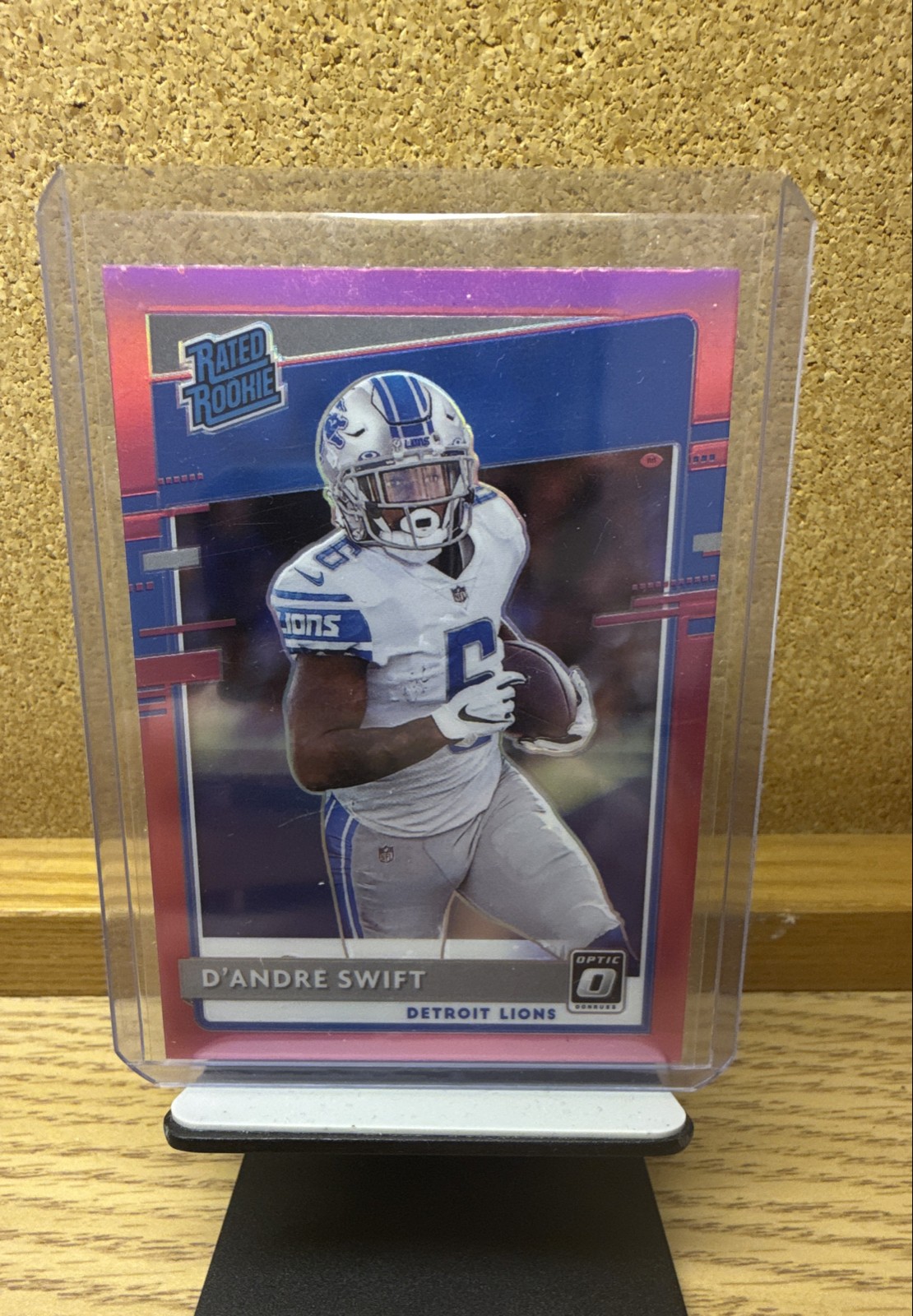 2020 Donruss Rated Rookie D'Andre Swift #P-309 Optic Preview Pink Prizm (RC)