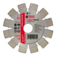 Diamanttrennscheibe 125 X 22,2 Laser Devil , Kurzzahn