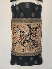 Eastern Accents Pillow Cover Sham Throw Black Gold Pasiley Baroque Brocade King