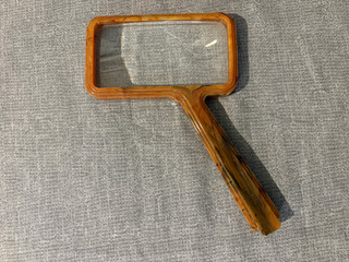 bausch lomb optical co. bakelite magnifying reading glass vintage