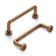 8 Pack 3 inch 76mm Hole Center Antique Brass Cabinet Pulls Vintage Cabinet