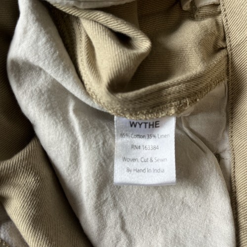 Wythe Sportswear Pleated Cotton Linen Twill Chino Pant Men's 30 x 29.5 - Picture 7 of 12