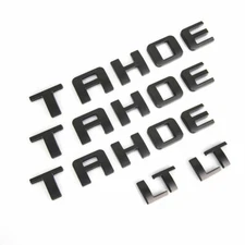 For TAHOE LT Black Letter Emblems Fit Chevrolet Door Badges Nameplate Tailgate 